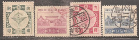 Японія Япония ^/--/^ Япония 1928  Sc.202-205 гаш. ПОЛНАЯ серия ^_^^^ Японія 1928 Sc.202-205 гаш. Повна серія - фото фото фото