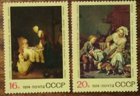 СРСР - СССР - ^/--/^ СССР Зарубежная живопись в музеях 1974 ^_^^^ СРСР Зарубіжний живопис в музеях 1974 - фото фото фото