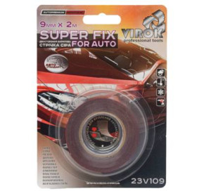 Інші інструменти Другие инструменты ^/--/^ Лента 2-стороння акрилова VIROK Super Fix for Auto: 9 мм х 2 м VR-23 /--/ V /--/ 109 ^_^^^ Лента 2-сторонняя акрилова VIROK Super Fix for Auto: 9 мм х 2 м VR-23 /--/ V /--/ 109 - фото фото фото