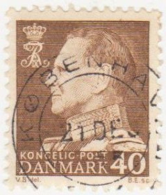 Балтійські країни Балтийские страны ^/--/^ Дания   1965 г. №  432 А гашеная ^_^^^ Данія 1965 р. No 432 А гашена - фото фото фото