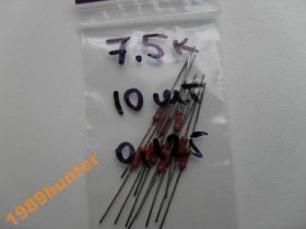 Резистори Резисторы ^/--/^ Резисторы 7,5 /--/ К 0,125 Вт (10 /--/ шт.) ^_^^^ Резистори 7,5 /--/ К 0,125 Вт (10 /--/ шт.) - фото фото фото