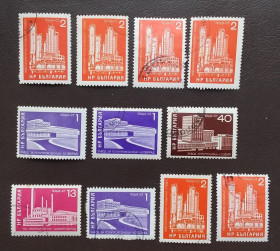 Балканський півострів Балканский полуостров ^/--/^ Болгария 1971 г -  социалистическое строительство, гаш, 14 шт  (см.фото) ^_^^^ Болгарія 1971 р - соціалістичне будівництво - фото фото фото