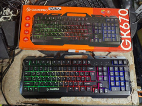 Клавіатури Клавиатуры ^/--/^ Игровая клавиатура с подсветкой RGB GamePro GK /--/ 670 USB № 25150826 ^_^^^ Ігрова клавіатура з підсвічуванням RGB GamePro GK /--/ 670 USB No 25150826 - фото фото фото
