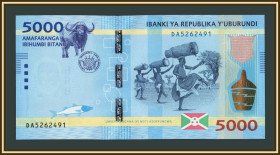 Бурунді Бурунди ^/--/^ Бурунди 5000 франков 2015 P-53  (53 /--/ a) UNC ^_^^^ Бурунді 5000 франків 2015 P-53 (53 /--/ a) UNC - фото фото фото
