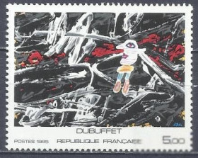 Франція Франция ^/--/^ Франция 1985 живопись Дубуффет 1 /--/ м. ^_^^^ Франція 1985 живопис Дубуффет 1 /--/ м. - фото фото фото
