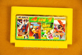 Диски з відеоіграми Диски с видеоиграми ^/--/^ Картридж, NES, Dendy, Famicom, 4 /--/ in /--/ 1, KT-8423, Mortal Kombat 4, Chip Dale 2, I Slander, Ferrari - фото фото фото