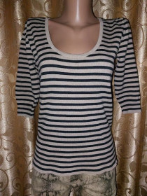Кофти Кофты ^/--/^ Стильная женская трикотажная кофта, джемпер в полоску Zara ^_^^^ Стильна жіноча трикотажна кофта, джемпер в смужку Zara - фото фото фото