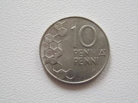 Фінляндія Финляндия ^/--/^ Финляндия 10 пенни 1990 года #16463 ^_^^^ Фінляндія 10 пенні 1990 року #16463 - фото фото фото