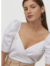 Блузки, сорочки Блузки, рубашки ^/--/^ Белая блузка на запах m-l h&amp;amp;m ^_^^^ Біла блузка на запах m-l h&amp;amp;m - фото фото фото
