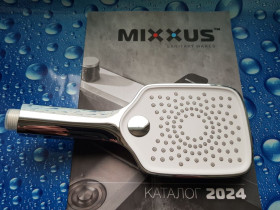 Крани, змішувачі Краны, смесители ^/--/^ Лейка для душа Mixxus SH-18 с кнопкой включения потока ^_^^^ Лейка для душа Mixxus SH-18 з кнопкою включення потоку - фото фото фото