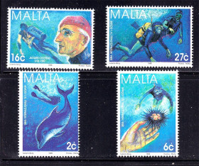 Фауна Фауна ^/--/^ Фауна  Мальта 1998 г MNH - морская фауна - личности Кусто - ^_^^^ Фауна Мальта 1998 р MNH - морська фауна - особистості Кусто - - фото фото фото