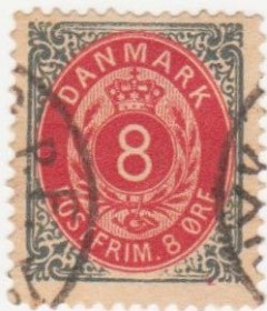 Скандинавія Скандинавия ^/--/^ Дания 1875 г. №  25 гашеная ^_^^^ Данія 1875 р. No 25 гашена - фото фото фото