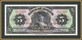 Мексика Мексика ^/--/^ Мексика 5 песо 1963 P-60  (60 /--/ h.6) UNC ^_^^^ Мексика 5 песо 1963 P-60 (60 /--/ h.6) UNC - фото фото фото