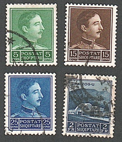 Балканський півострів Балканский полуостров ^/--/^ Албания  (1930) Король Зогу I и местные виды ^_^^^ Албанія (1930) Король Зогу I і місцеві види - фото фото фото