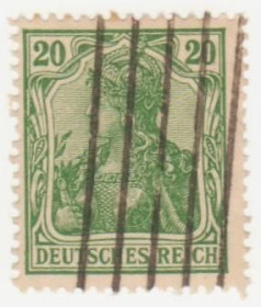 Веймарська республіка Веймарская республика ^/--/^ Германия   ( Рейх) 1920 г. №  141 гашеная ^_^^^ Німеччина (Рейх) 1920 р. No 141 гашена - фото фото фото