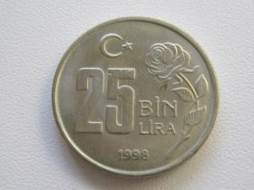 Туреччина Турция ^/--/^ Турция 25000 лир 1998 года #15533 ^_^^^ Туреччина 25000 лір 1998 року #15533 - фото фото фото