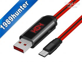Кабелі Кабели ^/--/^ Кабель тестер USB - Micro USB HOCO U /--/ 29  таймер/вольтметер/сила тока  (1 /--/ m) ^_^^^ Кабель тестер USB - Micro USB HOCO U /--/ 29 таймер/вольтметер/сила струму (1 /--/ m) - фото фото фото