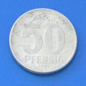 Інше Другое ^/--/^ Монета Німеччина НДР 50 пфенігів 1982 ^_^^^ Монета Германия ГДР 50 пфеннигов 1982 - фото фото фото