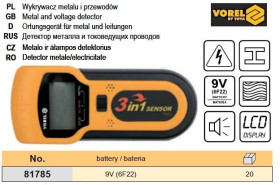 Рулетки, метри Рулетки, метры ^/--/^ Детектор металла и напряжений VOREL-81785 ^_^^^ Детектор металу і напруг Польща VOREL-81785 - фото фото фото