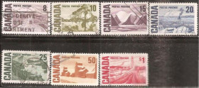 Північна Америка Северная Америка ^/--/^ Канада 1967 Sc.461-465 /--/ B used ^_^^^ Канада 1967 Sc.461-465 /--/ B - фото фото фото
