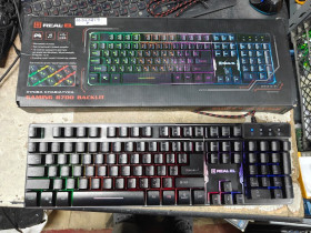 Клавіатури Клавиатуры ^/--/^ Игровая клавиатура с подсветкой RGB REAL-EL Gaming 8700 Backlit USB № 26060819 ^_^^^ Ігрова клавіатура з підсвічуванням RGB REAL-EL Gaming 8700 Backlit USB No 26060819 - фото фото фото