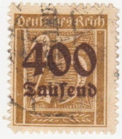 Веймарська республіка Веймарская республика ^/--/^ Германия    ( Рейх) 1923 г. №  296 гашеная ^_^^^ Німеччина (Рейх) 1923 р. No 296 гашена - фото фото фото