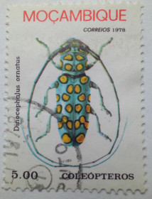 Мозамбік Мозамбик ^/--/^ Мозамбик 1978 Жук-усач, 5,00 /--/ Е, гашеная ^_^^^ Мозамбік 1978 Жук-усач, 5,00 /--/ Е, гашена - фото фото фото