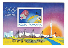 Освоєння космосу Освоение космоса ^/--/^ Космос.  Румыния 1972 г  MNH - б/з блок - олимаика МЮНХЕН-72 - ^_^^^ Космос. Румунія 1972 MNH - б/з блок - олімаїка МЮНХЕН-72 - - фото фото фото