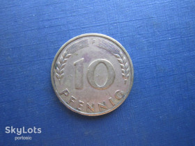 НДР, ФРН ГДР, ФРГ ^/--/^ Монета 10 пфеннигов Германия ФРГ 1949 F ^_^^^ Монета 10 пфенігів Німеччина ФРН 1949 F - фото фото фото