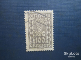Австрія Австрия ^/--/^ Марка Австрія 1922 стандарт колос 100 крон гаш ^_^^^ Марка Австрия 1922 стандарт колосс 100 крон гаш - фото фото фото