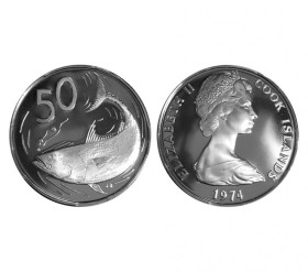 Британські колонії Британские колонии ^/--/^ Острова Кука 50 центов 1974 Пруф в запайке из набора! Фауна ^_^^^ Острови Кука 50 центів 1974 Пруф в запайці з набору! Фауна - фото фото фото