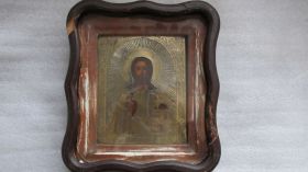 Ікони Иконы ^/--/^ Старинная икона Господь Вседержитель ^_^^^ Старовинна ікона Господь Вседержитель - фото фото фото