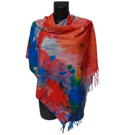 Шарфи, шалі Шарфы, шали ^/--/^ Женский платок Cashmere акварель 01 разноцветный ^_^^^ Жіночий хустка Cashmere акварель 01 різнокольоровий - фото фото фото