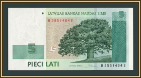 Балтійські країни Балтийские страны ^/--/^ Латвия 5 лат 2009 P-53  (53 /--/ c) UNC ^_^^^ Латвія 5 лат 2009 P-53 (53 /--/ c) UNC - фото фото фото
