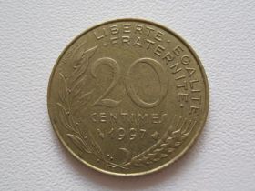 Франція Франция ^/--/^ Франция 20 сантимов 1997 года #9817 ^_^^^ Франція 20 сантимів 1997 року #9817 - фото фото фото