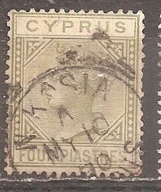 Кіпр Кипр ^/--/^ Кипр 1882-94 Sc.23 гаш. Предположительно Тип В ^_^^^ Кіпр 1882-94 Sc.23 гаш. Імовірно Тип В - фото фото фото