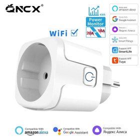 Розетки, вимикачі Розетки, выключатели ^/--/^ Смарт розетка Tuya 20 /--/ A EU Smart Socket WiFi Smart Plug з функцією моніторингу живлення Голосове керування Alexa Google Assistant ^_^^^ Смарт розетка Tuya 20 /--/ A EU Smart Socket WiFi Smart Plug с функцией мониторинга питания Голосовое управление Alexa Google Assistant - фото фото фото