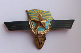 Відзнаки Знаки отличий ^/--/^ Квалификационный знак сверхсрочнослужащего ВВС СССР.Латунь ^_^^^ Кваліфікаційний знак надстроковослужбовця ВВС СРСР. Латунь - фото фото фото