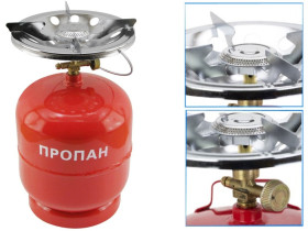 Похідний інвентар Походный инвентарь ^/--/^ Кемпінговий газовий балон Турист на 8 л з пальником ^_^^^ Кемпинговый газовый баллон Турист на 8 л с горелком - фото фото фото