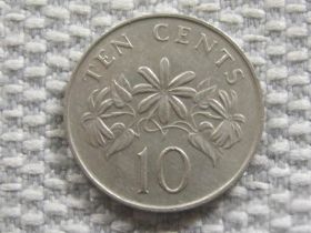 Сінгапур Сингапур ^/--/^ Сингапур 10 центов 1991 года #4044 ^_^^^ Сінгапур 10 центів 1991 року #4044 - фото фото фото