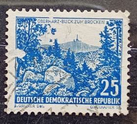 НДР, ФРН ГДР, ФРГ ^/--/^ ГДР 1961 г - Броккен, Верхний Гарц, гаш.,, 2 шт  (см.фото) ^_^^^ НДР 1961 р - Броккен, Верхній Гарц, гаш - фото фото фото