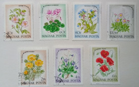 Угорщина Венгрия ^/--/^ Венгрия 1973 Полевые цветы, гашеные ^_^^^ Угорщина 1973 Польові квіти, гашені - фото фото фото