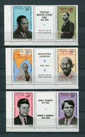 Освоєння космосу Освоение космоса ^/--/^ Камерун Cameroun Space 1969 Mi 592-597 Apollo 11 overprinted MNH Cv 330,00 - фото фото фото