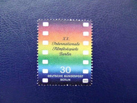 НДР, ФРН ГДР, ФРГ ^/--/^ Поштова марка Німеччина Західний Берлін &amp;quot; 20-й Міжнародний кінофестиваль в Берліні &amp;quot; 1970 рік ** ^_^^^ Почтовая марка Германия Западный Берлин &amp;quot; 20-й Международный кинофестиваль в Берлине &amp;quot; 1970 год ** - фото фото фото