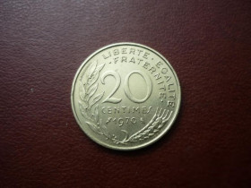 Франція Франция ^/--/^ Франция 20 сантимов 1970 ^_^^^ Франція 20 сантимів 1970 - фото фото фото