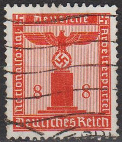 Третій Рейх (-) Третий Рейх (-) ^/--/^ 1938 - Рейх - Службова марка 8 Мі.149 _2,0 € ^_^^^ 1938 - Рейх - Служебная марка 8 Ми.149 _2,0 € - фото фото фото