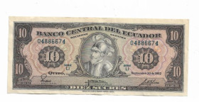 Еквадор Эквадор ^/--/^ ECUADOR Эквадор 10 сукре 30 сентября 1982 подпись тип 3 ^_^^^ Еквадор 10 сукре 30 вересня 1982 підпис тип 3 - фото фото фото