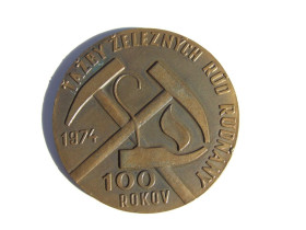 СРСР СССР ^/--/^ Настольная медаль 100 /--/ лет копателям шахт 1874-1974 гг. ^_^^^ Настільна медаль 100 років копателям шахт 1874-1974 рр. - фото фото фото