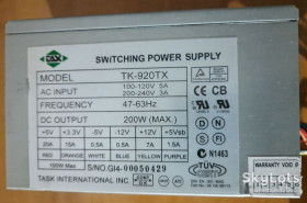 Блоки живлення Блоки питания ^/--/^ Брендовий блок живлення Task International TK-920 /--/ TX ATX 200 /--/ W Тест Гарантія! ^_^^^ Брендовый блок питания Task International TK-920 /--/ TX ATX 200 /--/ W Тест Гарантия! - фото фото фото