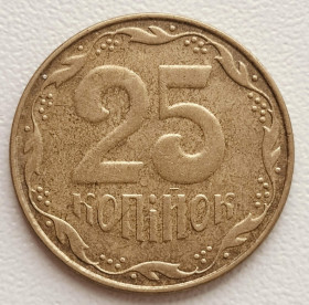 Обігові Обиходные ^/--/^ 25 копійок 2006 р. 2 /--/ ЕБд ^_^^^ 25 копеек 2006 г. 2 /--/ ЭБд - фото фото фото